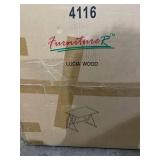 Furniture R Lucia Wood Board with Metal Desk