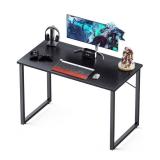 Coleshome Computer Small Student School Writing Desk 31 inch,Work Home Office Desk for Small Space, Study Kids Black Desk