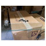 MyGift 20-inch Glass & Chrome Wall Mounted Bathroom Storage Shelf