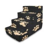 Best Pet Supplies ST210T-M Foam Pet Stairs/Steps, 4-Step, Black