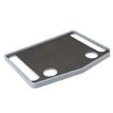 Support Plus Walker Tray Table - Mobility Accessory with Non-Slip Mat, Cup Holders Fits Most Standard Walkers (21"x16") - Gray