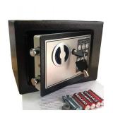 Yuanshikj Electronic Deluxe Digital Security Safe Box Keypad Lock Home Office Hotel Business Jewelry Gun Cash Use Storage money (Black 1)