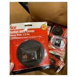 Box of 20 Ace All-Weather Outlet Box Covers Three Hole 1/2”