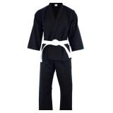 NIP KD Elite Black Student Karate Uniform 6.5 oz Size 2/160 w/Belt
