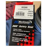 Set of 3 New 3” Stainless Steel Nickson 360 Safety Seal Exhaust Clamps