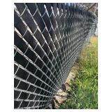 Two rolls of vinyl webbing 100 yards each dress up your chain link fence as pictured