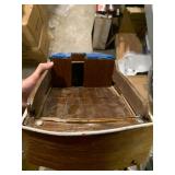 Wooden Boat w/ Accessory Pieces