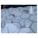 30 Pieces of Stunning Statuario Celano 2” Hexagon Backsplash Tile