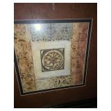 2 Decorative Matching Pictures w/ Frame Set