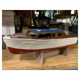 Wooden Boat w/ Accessory Pieces
