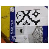 FloorPops FP2480 Comet Peel & Stick Tiles Floor decal, Black