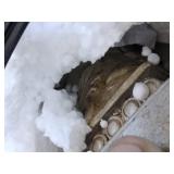 StyleCraft Champagne Ware Mini Accent Table Lamp - Beige Fabric Shade