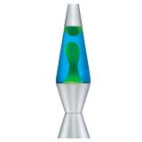 Lava Lite 2124 Lava the Original 14.5-Inch Silver Base Lamp with Yellow Wax in Blue Liquid