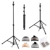 HYOUJIN Wig Stand Wig Head Stand Adjustable Tripod With Foot Panel Mannequin Head Stand Cosmetology Hairdressing Training Head Holder For Canvas Block Wigs Heads Hair Extensions Second Generation