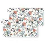 Driftaway Ada Botanical Pattern Printed Window Valance 2 Pack