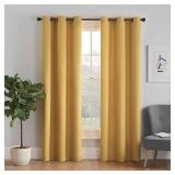Eclipse Microfiber Grommet Blackout Window Curtain Panel, 63 Inches - Ochre (One Panel)