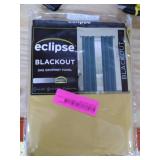 Eclipse Microfiber Grommet Blackout Window Curtain Panel, 63 Inches - Ochre (One Panel)