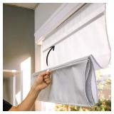 CHICOLOGY Cordless Magnetic Roman ShadesWindow Shades for Home , Roman Shades, Window Treatments , Room Darkening Shades , Roman Window Shades , 35" W X 64" H, Runway Grey (Light Filtering)