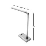 Lavish Home Contemporary LED Desk Lamp, Silver (26")