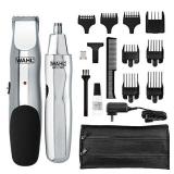 Wahl Groomsman Rechargeable Beard Trimming kit for Mustaches, Hair, Nose Hair, and Light Detailing and Grooming with Bonus Wet/Dry Electric Nose Trimmer â Model 5622