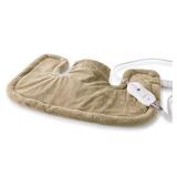 Sunbeam Heating Pad for Neck & Shoulder Pain Relief | Standard Size Renue, 4 Heat Settings with Auto-Shutoff | Brown, 14-Inch x 22-Inch