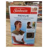 Sunbeam Heating Pad for Neck & Shoulder Pain Relief | Standard Size Renue, 4 Heat Settings with Auto-Shutoff | Brown, 14-Inch x 22-Inch