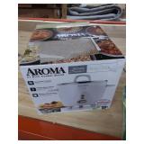 Aroma Housewares Select Stainless Rice Cooker & Warmer with Uncoated Inner Pot, 6-Cup(cooked) / 1.2Qt, ARC-753SG, White