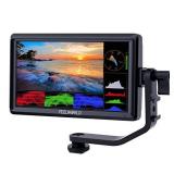 FEELWORLD FW568 V2 5.5 inch DSLR Camera Field Monitor with Waveform LUTs Video Peaking Focus Assist Small Full HD 1920x1152 IPS with 4K HDMI 8.4V DC Input Output Include Tilt Arm