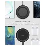 2 Pack Hevanto Wireless Charger Qi-Enabled 15W 7.5W 5W Fast Charging Compatible with iPhone 11/11 Pro/11 Pro Max/XS MAX/XR/XS /8 Plus, Galaxy Note 10/ Note 10 Plus/ S10/S10 Plus/S10E