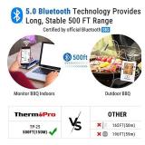 ThermoPro TP25 500ft Wireless Bluetooth Meat Thermometer with 4 Temperature Probes Smart Digital Cooking BBQ Thermometer for Grilling Oven Food Smoker Thermometer, Rechargeable