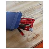 USB Type C Cable 3A Fast Charging [2-Pack 6.6ft], JSAUX USB-A to USB-C Charge Braided Cord Compatible with Samsung Galaxy S10 S9 S8 S20 Plus A51 A11,Note 10 9 8, PS5 Controller, USB C Charger-Red