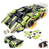 GAMZOO STEM Building Toys for Kids with 2-in-1 Remote Control Racer Snap Together Engineering Kits Early Learning Racecar Building Blocks and Off-Road Best Gift for 6,7,8 and 9ï¼Year Old Boys and 