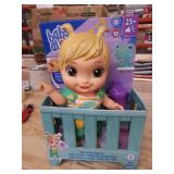 Baby Alive Baby Gotta Bounce Doll, Frog Outfit, Bounces with 25+ SFX and Giggles, Drinks and Wets, Blonde Hair Toy for Kids Ages 3 and Up