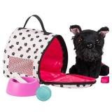 Adora Amazing Pets âSadie the Black Schnauzerâ â 18â Doll Accessory includes 4.5" Dog, Dog Carrier, Collar, Leash, Ball, Wooden Bowl and Bone (Amazon Exclusive) 218881
