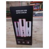 Hair Curler, Wireless Automatic Curling Iron Portable Ceramic Barrel Hair Curling Wand with LCD Display 6 Adjustable Temperature Rechargeable Cordless Auto Curler