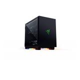 Razer Tomahawk Mini-ITX Gaming Chassis: Dual-Sided Tempered Glass Swivel Doors, Ventilated Top Panel, Chroma RGB Underglow Lighting, Built-in Cable Management, Classic Black