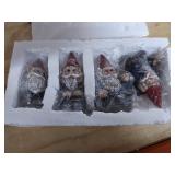 Four Naughty Gnomes Set of 4 Home Decor Statues 4 Inch