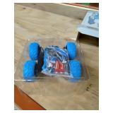 Remote Control car,2.4GHz Electric Race Stunt Car,Double Sided 360Â° Rolling Rotating Rotation, LED Headlights RC 4WD High Speed Off Road for 3 4 5 6 7 8-12 Year Old Boy Toys (Blue)