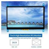 SunFounder Raspberry Pi 4 Display Touchscreen 7 Inch HDMI 1024×600 USB IPS LCD Screen Display Monitor for Raspberry Pi 400 4 3 Model B, 2 Model B, and 1 Model B+, Windows Capacitive Touch Screen