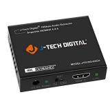 J-Tech Digital 4K 60HZ HDMI Audio Extractor Converter SPDIF + 3.5MM Output Supports HDMI 2.0, 18Gpbs Bandwidth, HDCP 2.2, Dolby Digital/DTS Passthrough CEC, HDR10 [JTD18G-H5CH]