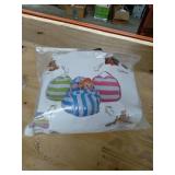 24" Stuffed Animal Storage Beanbag Cover for Kids Room DIY Toddler Bean Bag Chair Covers Only for Plush Toys, Blue White Stripes