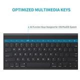 OMOTON iPad Keyboard (Stainless Steel, Rechargeable), Ultra Slim Wireless Bluetooth Keyboard for iPad Pro 12.9/ 11, iPad Air 10.9/ 10.5 inch, iPad 10.2 (8th/ 7th), iPad mini, iPhone and more, Black