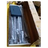 Grill Gazebo Outdoor Patio Backyard BBQ Grill Shelter Double Tiered Soft Canopy Top with Steel Frame and Bar Counters, Navy