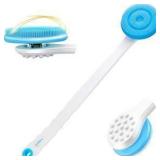 Weikin Silicone Bath Body Brush, Back Scrubber with Long Handle And 360Â°Free Rotate Soft Exfoliating Brush Head for Shower