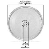 Small 9.6" / 24.5cm Microwave Glass Plate / Microwave Glass Turntable Plate Replacement - for Small Microwaves