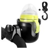 Universal Cup Holder with a Hook LANEYLI Stroller Cup Holder Bike Bottle Holder Large Caliber Designed 360 Degrees Rotation Fit for Baby Stroller, Bicycle, Wheelchair, Walker, Trolleys