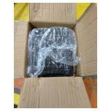 Econoco - Black Multi-Fit 12â Deep Wire Basket for Slatwall, Pegboard or Gridwall (Set of 6) Metal Semi-Gloss Basket, Black