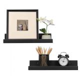Photo Ledge Wall Shelves - Set of 2 (Black)