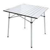Growsun Folding Camping Table, Portable Aluminum Lightweight Square Camp Table w/Carry Bag for Outdoor and Indoor