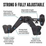 Vibrelli Bike Wall Mount - Horizontal Storage Rack for Hanging Bicycles in Home or Garage - Adjustable Bike Hanger, Holder - Wall Bike Rack Hooks for Bicycles - Mountain, Road, Hybrid